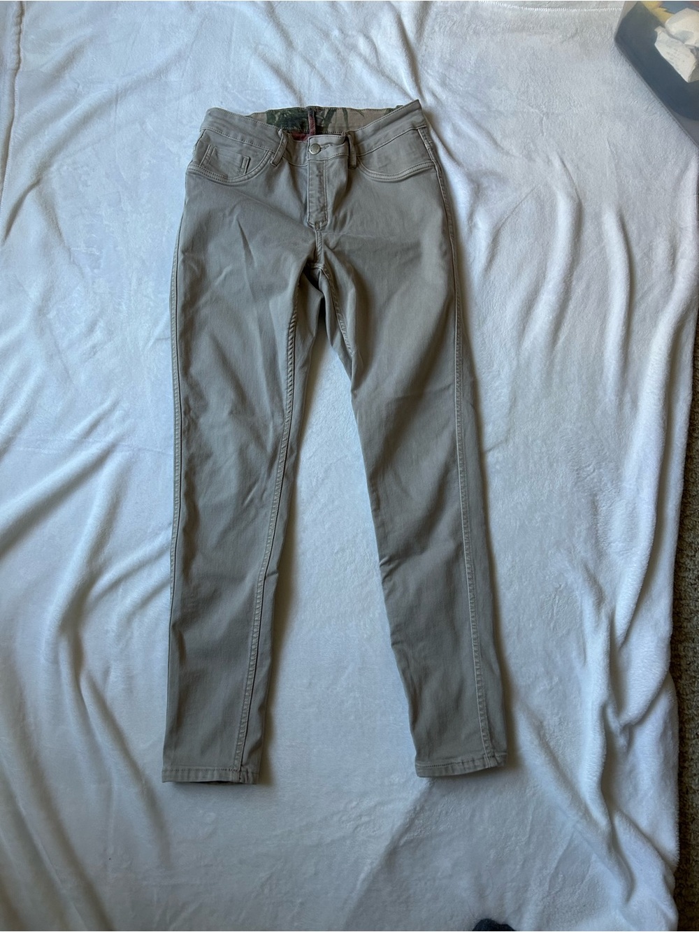 Women’s Reversible Floral Khaki Pants Tropical Print Straight Leg Jeans